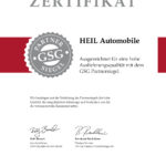 Auszeichnung GSG - HEIL Automobile